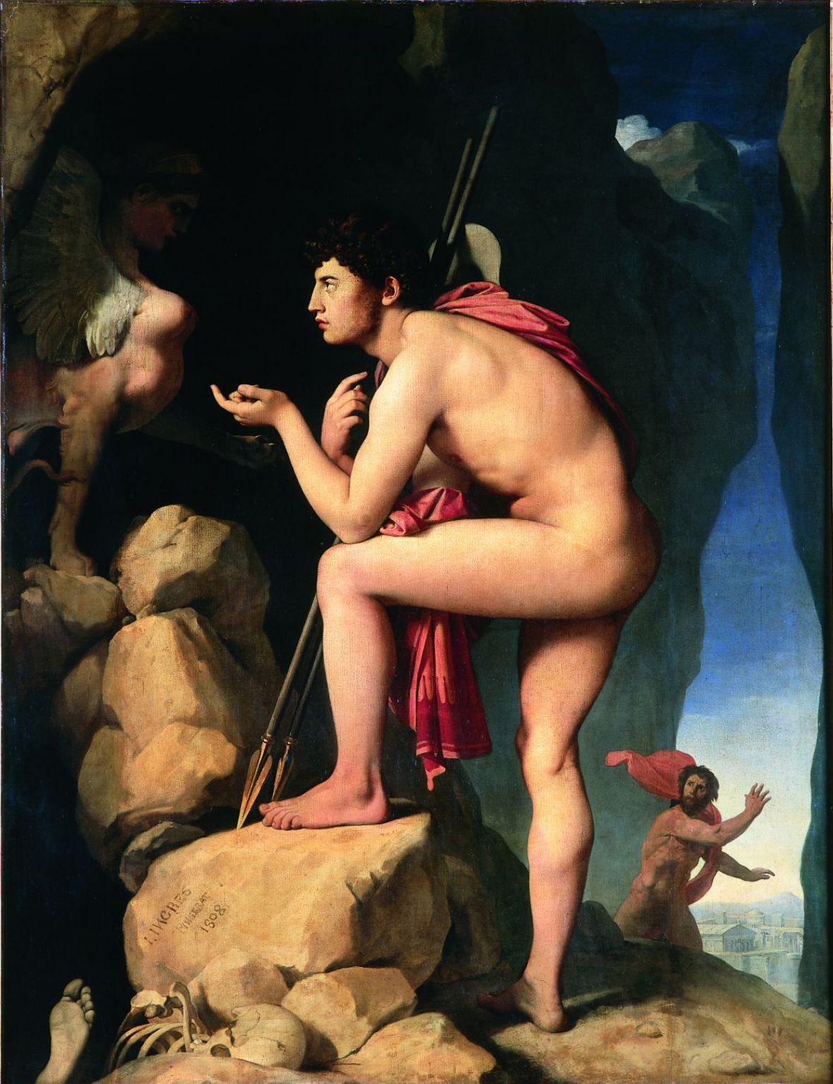 Œdipe explique l’énigme du Sphinx, tableau de Jean Auguste Dominique Ingres (1808)