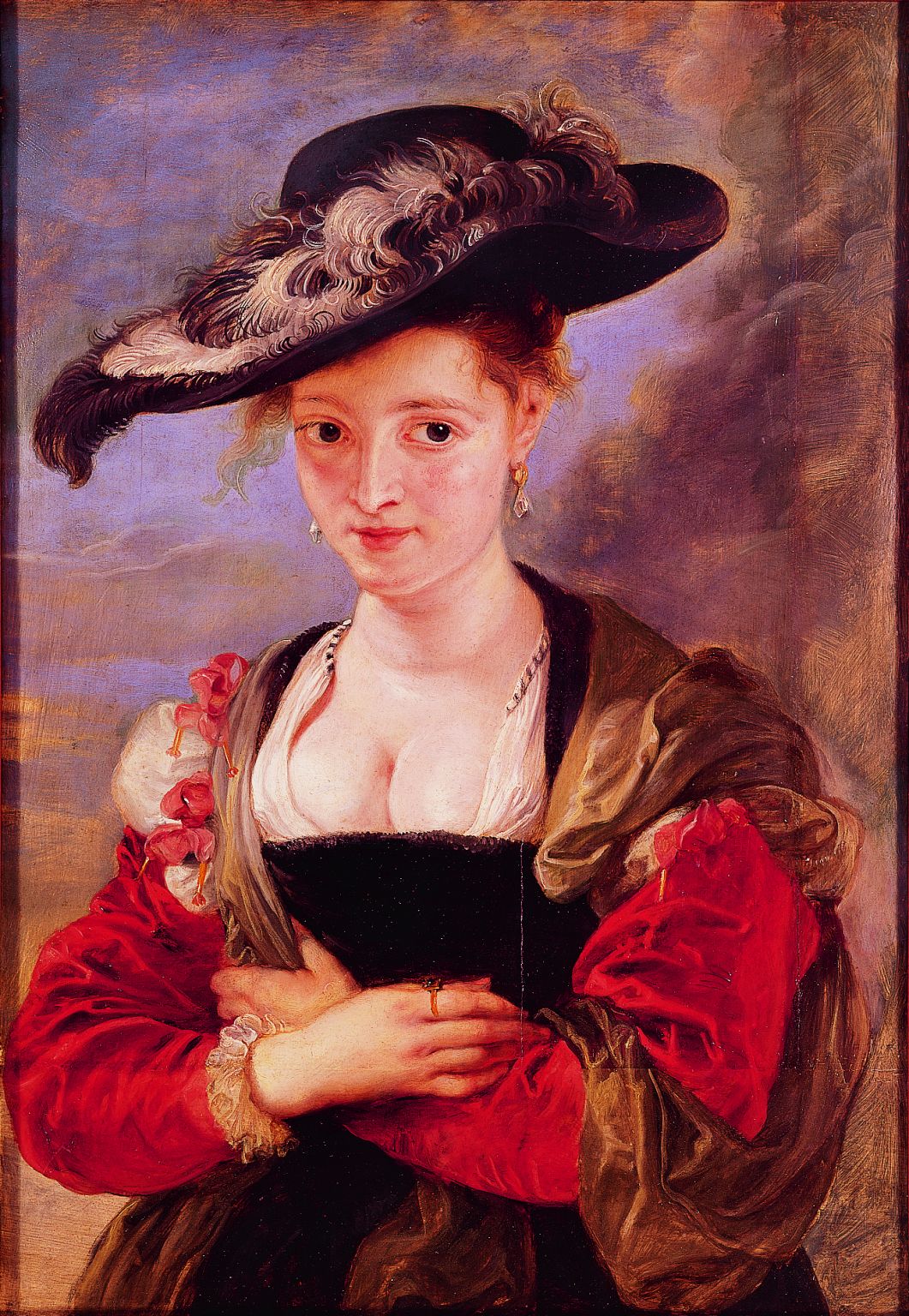 femme chapeautée (le Chapeau de paille, Rubens, 1577)