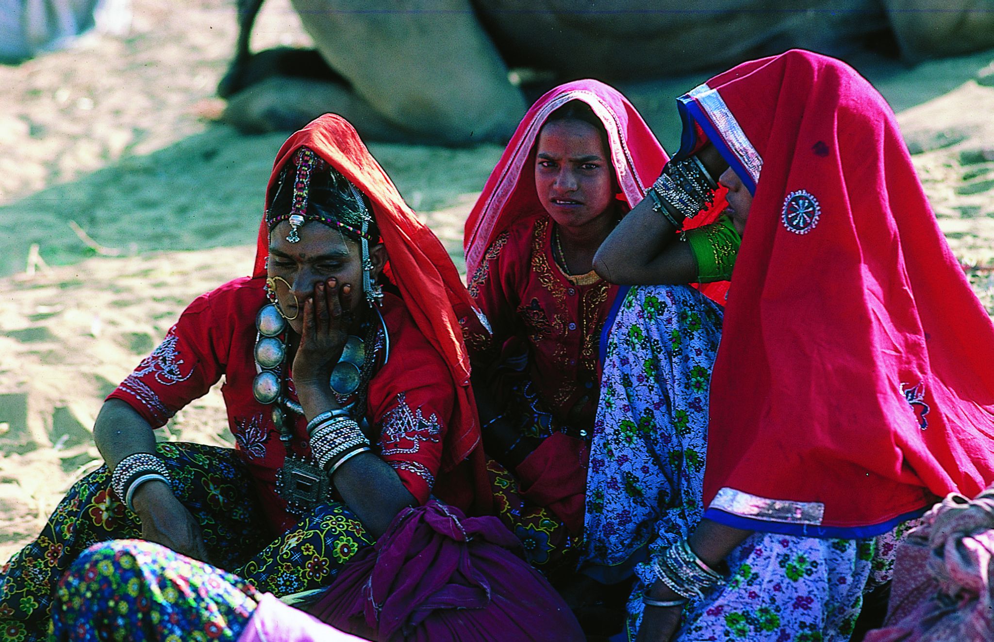 femmes du Rajasthan, Inde, en habits traditionnels